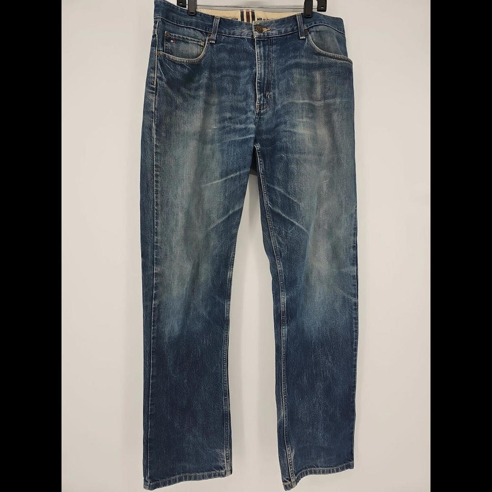 Tommy Hilfiger Men's 36/34 Classic Straight 100% Cotton Blue Denim Jeans